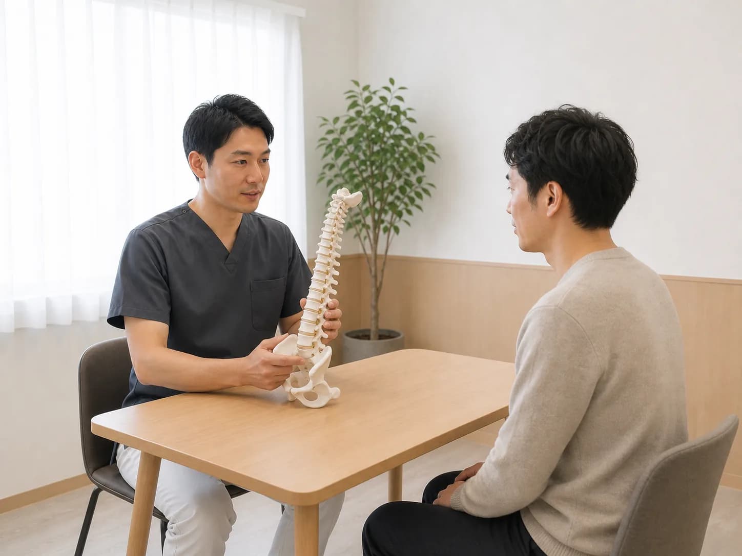 骨模型を使った説明