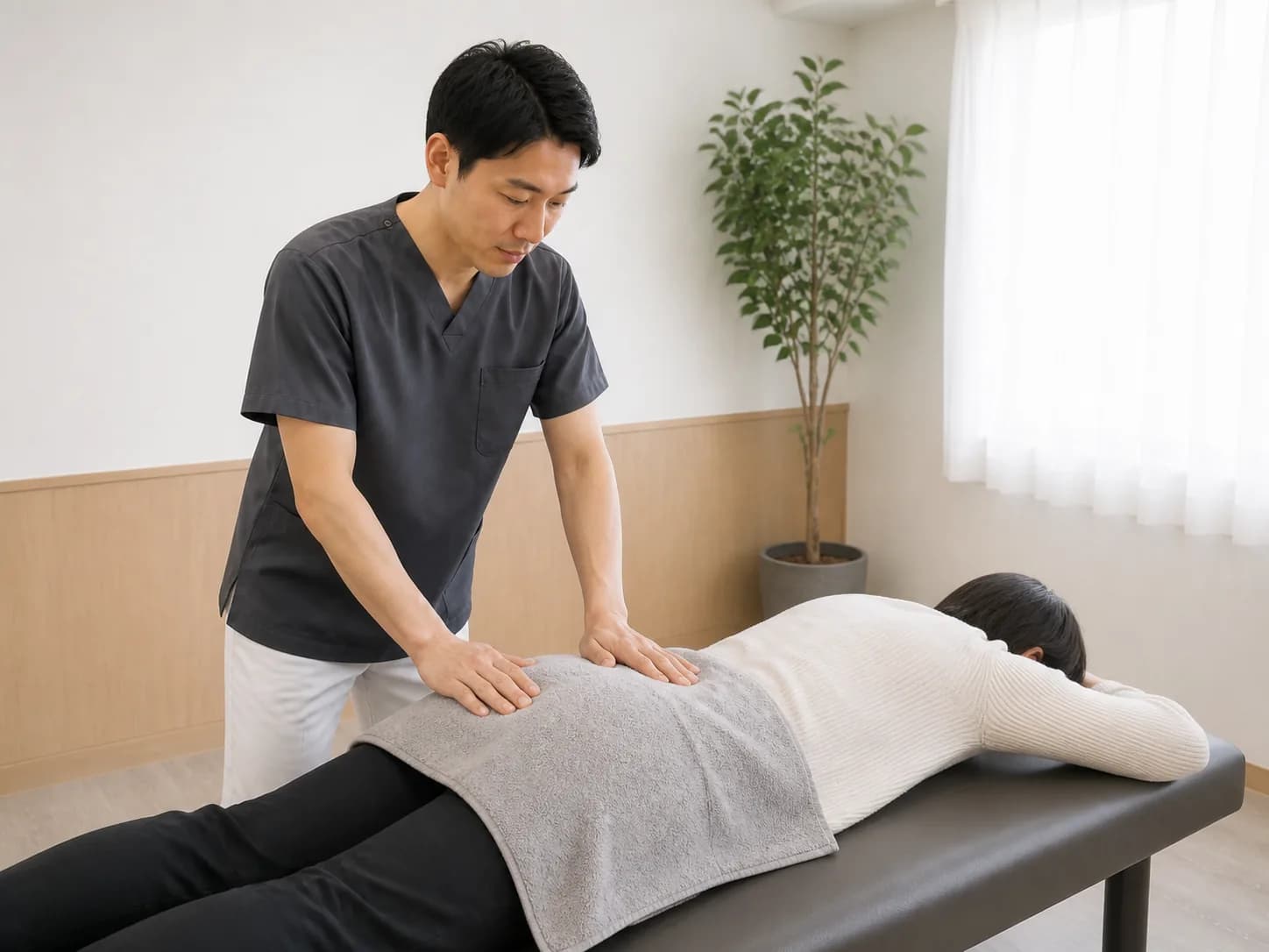 腰への手技施術